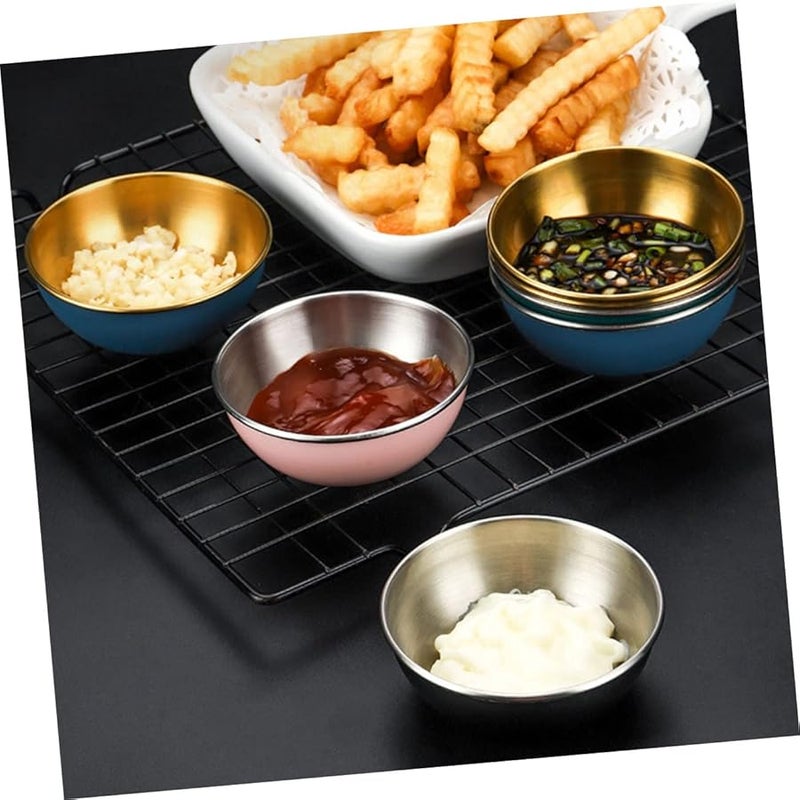 Cabilock 3 Sets Stainless Steel Dipping Bowls For Soy Sauce Vinegar Mustard Chili - Image 4